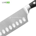 5.5 ιντσών 420J2 χάλυβα λεπίδα Santoku Nakiri μαχαίρι